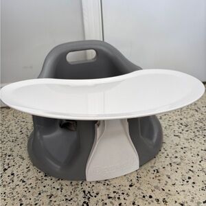 Upseat Original Ergonomic Baby Floor & Booster Positioning Seat with Tray - Gray